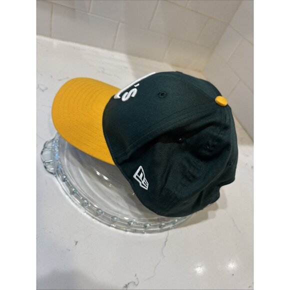 MLB - Oakland Athletics 9FIFTY Adjustable Snap-Back New Era Cap - Green / Yellow - Picture 2 of 7